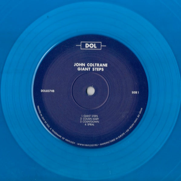 Image of Label of 3614392C: LP - JOHN COLTRANE, Giant Steps (DOL; DOL857HB, Europe 2017, Blue Vinyl)   NEW/NEW