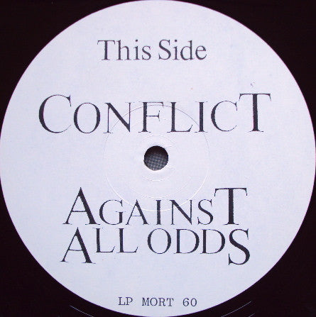 Image of Label Cover of 0426369E: LP - CONFLICT, Against All Odds (Mortarhate Records; LP MORT 60, UK & Europe 1989, Gatefold, Inner) Strong VG  VG/VG