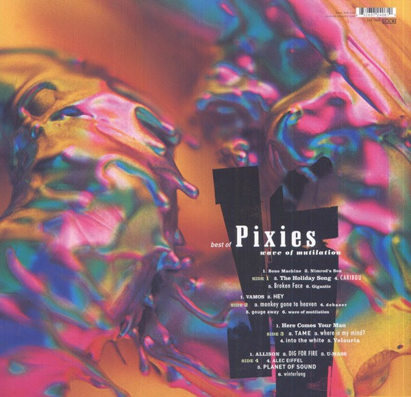 Image of Back Cover of 5234172E: 2xLP - PIXIES, Best Of Pixies (Wave Of Mutilation) (4AD; CAD 2406, UK 2011 Reissue, Orange Vinyl)   NEW/NEW