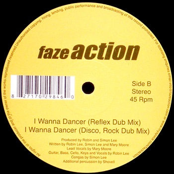 Image of Back Cover of 4813302C: 12" - FAZE ACTION, I Wanna Dancer (Faze Action; FAR009, UK 2009) Clean copy  /VG+