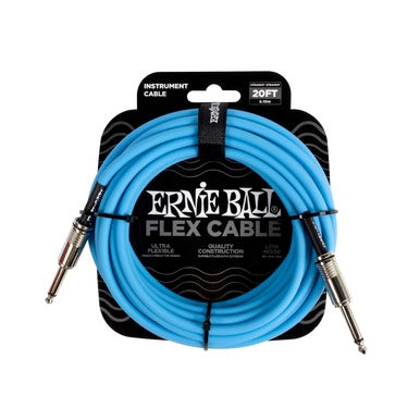 Image of Front Cover of 4813349C: Accessories - ERNIE BALL, FLEX INSTRUMENT CABLE STRT/STRT 20FT - BLUE (, US )   NEW/NEW