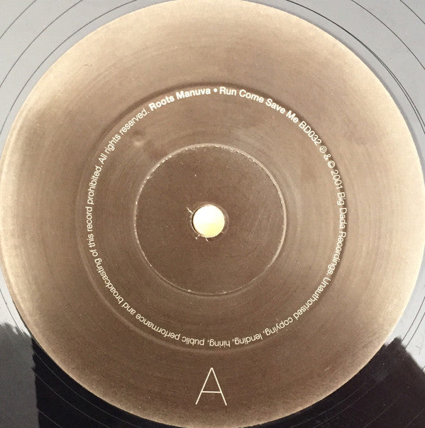 Image of Label Cover of 2xLP - G/G+ - ROOTS MANUVA, Run Come Save Me (Big Dada; BD 032, UK 2001, Gatefold), Light hairlines only to discs. Sleeve has heavy edge & ring wear, plus a small tear to the open side.,  - 3926061E