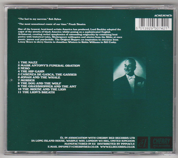 Image of Back Cover of 4833203E: CD - LORD BUCKLEY, The Royal Court Of Lord Buckley, Euphoria Volumes 1 & 2 ( l; ACMEM74CD, UK 2006, Jewel Case)   VG+/VG+