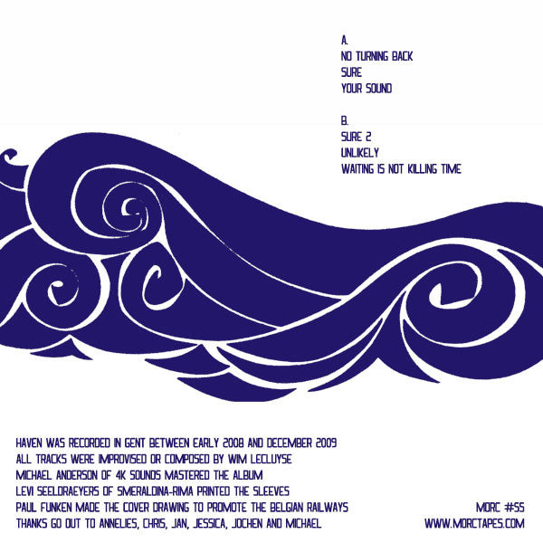 Image of Back Cover of 4843439S: LP - CIRCLE BROS*, Haven (Morc Records; morc 55, Belgium 2010, Screen Printed)   VG+/VG+