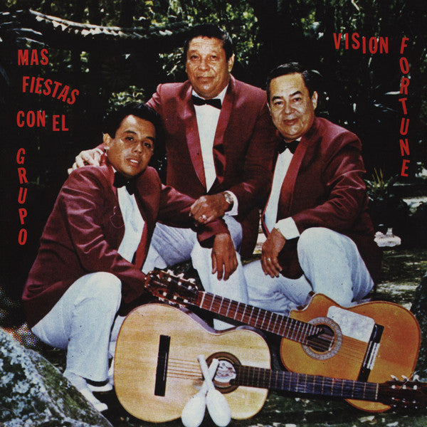 Image of Front Cover of 2425163E: LP - VISION FORTUNE, Mas Fiestas Con El Grupo Vision Fortune (Faux Discx; FAUX 021, UK 2013, Glossy Sleeve, Limited Edition of 300, 180g vinyl) Strong VG+  EX/VG+