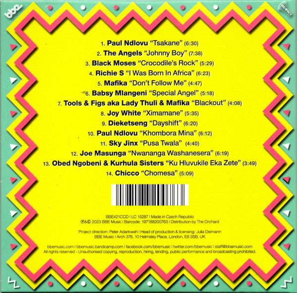 Image of Back Cover of 4853438S: CD - JOHN ARMSTRONG, Yebo! (Mzansi Dance & Party Music In Apartheid's Twilight Years) (BBE; BBE421CCD, UK 2023) SEALED  EX/EX