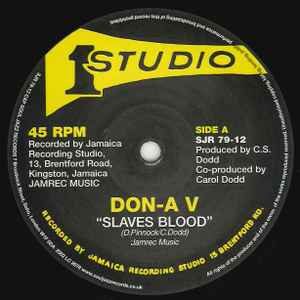 Image of Label Cover of 4943129S: 12" - DON A V, Slaves Blood / No Man Is An Island (Soul Jazz Records; SJR 79-12, UK 2003, Company Sleeve) Light marks only. Sleeve worn with creases on all 4 corners.  G/VG