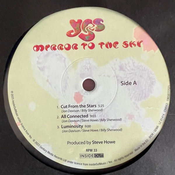 Image of Label of 5113289C: 2xLP - YES, Mirror To The Sky (Inside Out Music; IOM663, Europe 2023, Booklet, 180 Gram Vinyl.)   NEW/NEW