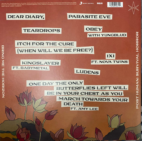 Image of Back Cover of 12" EP - VG+/VG+ - BRING ME THE HORIZON, Post Human: Survival Horror (Sony Music; 19439804611, UK 2021, Inner), ,  - 4326096E