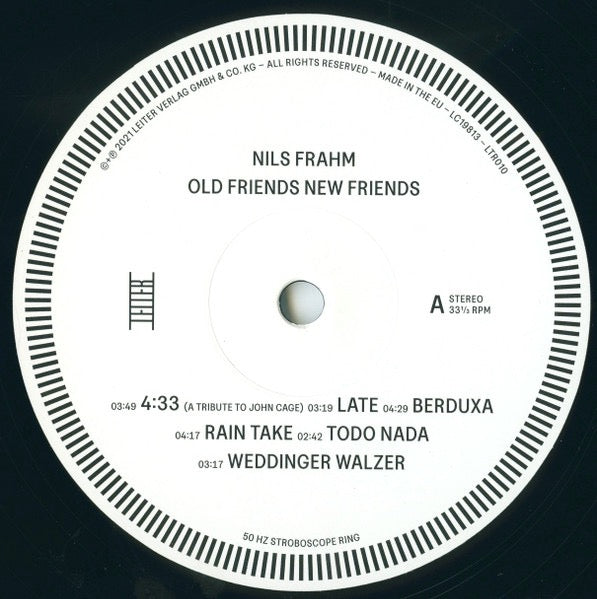 Image of Label of 1434019E: 2xLP - NILS FRAHM, Old Friends New Friends (Leiter; LTR010, Europe 2021 Reissue)   NEW/NEW