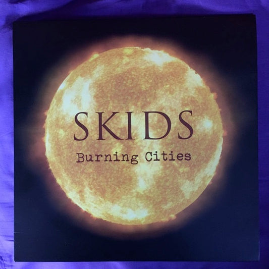 Image of Front Cover of 4913214C: LP - SKIDS, Burning Cities (No Bad Records; NB3LP, UK 2018, SIGNED on front sleeve) Sleeve Creased  VG/VG