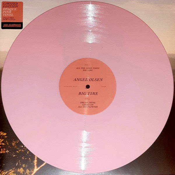 Image of Label Cover of 2xLP - EX/VG+ - ANGEL OLSEN, Big Time (Jagjaguwar; JAG424LP, USA & Europe 2022, Gatefold, Booklet, Opaque Pink Vinyl), ,  - 2946210S