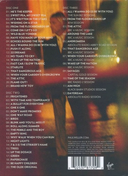 Image of Back Cover of 3xCD - VG+/VG+ - PAUL WELLER, More Modern Classics (Virgin EMI Records; CDVX 3127, Europe 2014, Book Sleeve), ,  - 4016526C