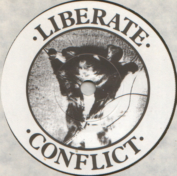 Image of Label Cover of 5213009C: 7" - CONFLICT, To A Nation Of Animal Lovers (Corpus Christi; Christ It's 4, UK 1983, Gatefold, Inverted Labels) Small sticker damage.  VG/VG