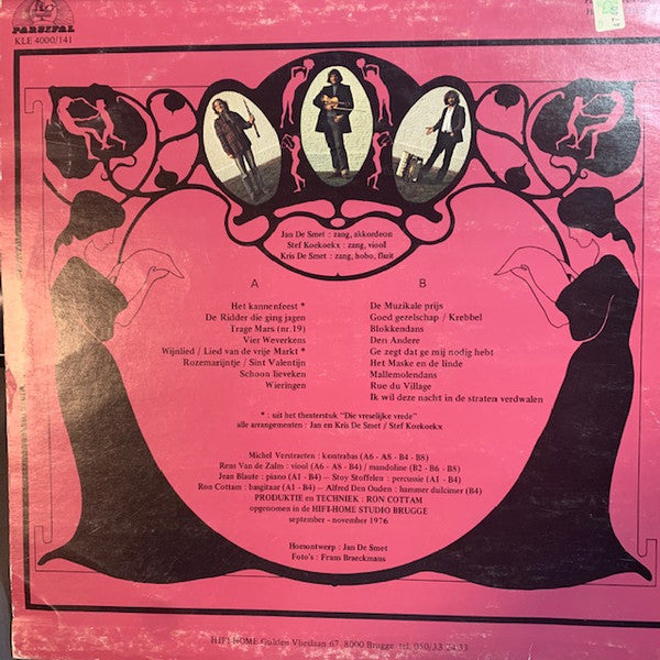 Image of Back Cover of 4923407E: LP - SNAAR, Snaar (Parsifal ; KLE 4000/141, Belgium 1977) Strong VG+, Ring Wear, Sticker Stuck To Rear  VG/VG+