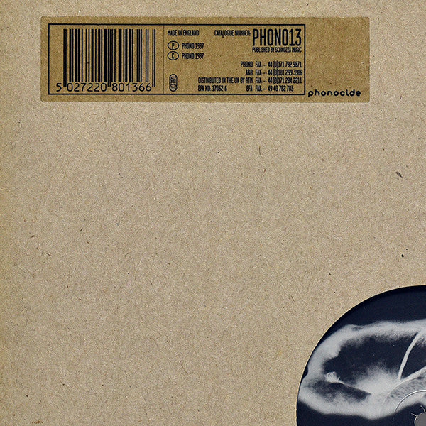 Image of Label Cover of 12" - /VG - MAX, No Such Thing (Phono; PHONO 13, UK 1997, Stickered Plain Sleeve), , A1 No Such ThingA2 A Light MealB1 Touched UpB2 Sticky Fingers - 4316270C