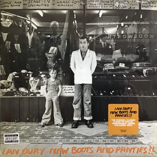 Image of Front Cover of 3034198E: LP - IAN DURY, New Boots And Panties!! (BMG; BMGCAT5609LP, Worldwide 2022 Reissue, Inner, Amber Transparent Vinyl)   NEW/NEW