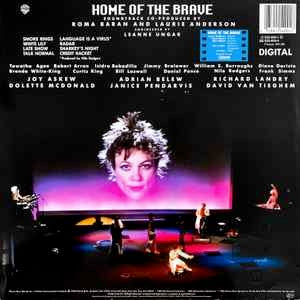 Image of Back Cover of LP - VG/VG - LAURIE ANDERSON, Home Of The Brave (Warner Bros. Records; 925 400-1, Europe 1986, Inner), Edge Wear,  - 0746223S