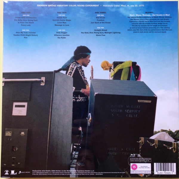 Image of Back Cover of 3xLP - VG/VG+ - THE JIMI HENDRIX EXPERIENCE, Live In Maui (Legacy; 19439799031, Europe 2020, Box Set, Booklet, With Blu-ray), ,  - 2316047C