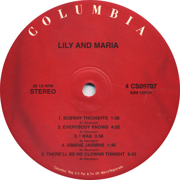 Image of Label Cover of LP - VG/VG - LILY & MARIA, Lily & Maria (Columbia; CS 9707,  2003 Reissue, Unofficial), ,  - 3926386E