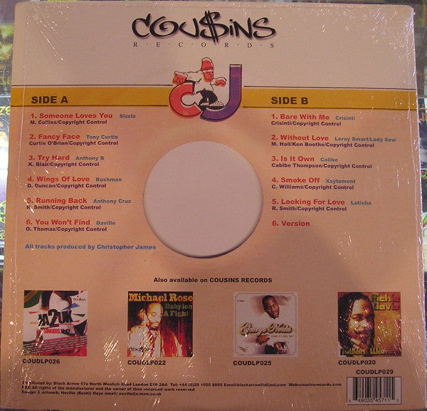 Image of Back Cover of 1624257E: LP - VARIOUS ARTISTS, Without Love (Cou$ins Records; COUDLP029, UK 2000s)   EX/EX