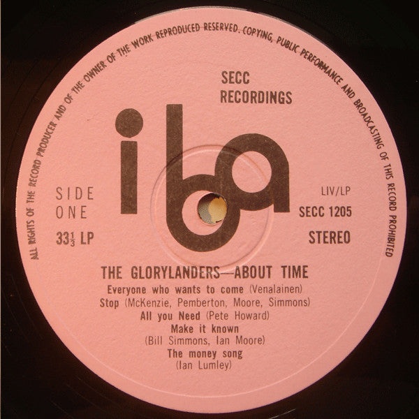 Image of Label Cover of 5043228S: LP - THE GLORYLANDERS, About Time (SECC; SECC 1205, UK 1973)   VG/VG+