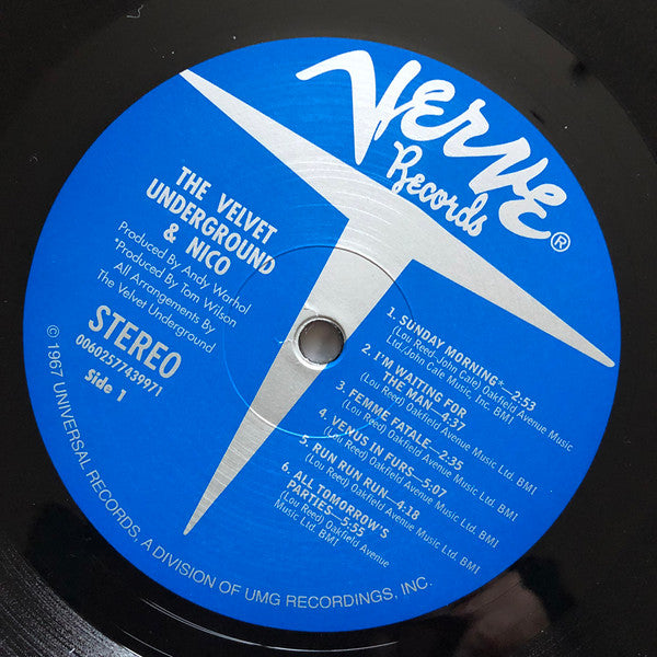 Image of Label Cover of LP - VG+/VG+ - THE VELVET UNDERGROUND & NICO, The Velvet Underground & Nico (Verve Records; 774 399-7, Europe 2019 Reissue, Gatefold, 180 Gram Vinyl, Half Speed Mastering), ,  - 3946016S