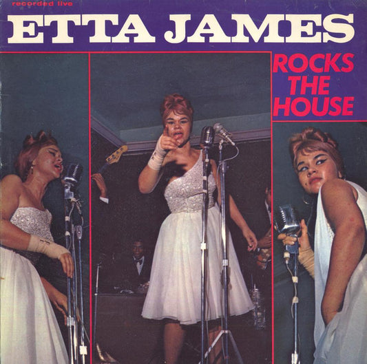 Image of Front Cover of 2014318C: LP - ETTA JAMES, Rocks The House (Chess; CRL 4502, UK 1965, Laminated Flipback Sleeve, Company Inner) Some small creases to laminate sleeve and small red mark on the back of sleeve.  VG/VG+