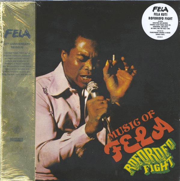 Image of Front Cover of 5214062C: 2xLP - FELA & THE AFRICA 70, Music Of Fela - Roforofo Fight (Knitting Factory Records; KFR2006-8, Worldwide 2022 Reissue, 2 Inners, Obi, Green Vinyl, Orange Vinyl, Limited Edition, 50th Anniversary)   NEW/NEW