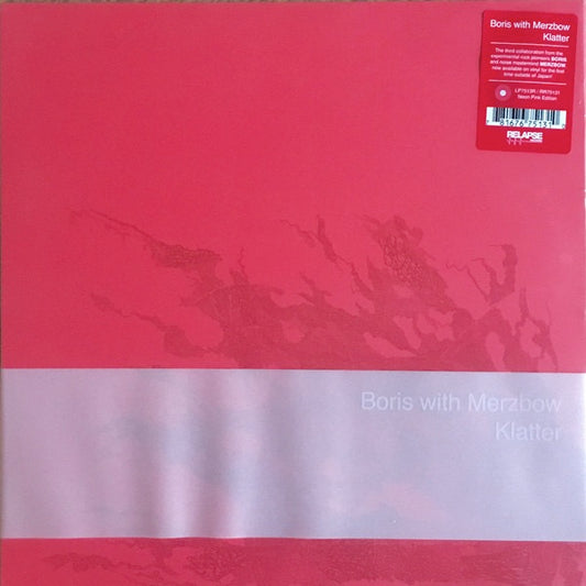 Image of Front Cover of 5013428C: LP - BORIS WITH MERZBOW, Klatter (Relapse Records; RR7513, US 2023, Gatefold, Neon Pink Vinyl)   NEW/NEW