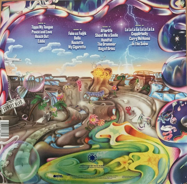 Image of Back Cover of 2xLP - EX/VG - RED HOT CHILI PEPPERS, Return Of The Dream Canteen (Warner Records; 093624868170, Europe 2022, Gatefold, 2 Inners, Poster), Still In Opened Shrinkwrap With Hype Sticker,  - 4016157C