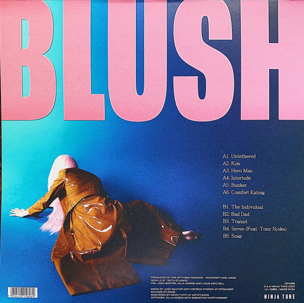 Image of Back Cover of LP - EX/EX - PVA, Blush (Ninja Tune; ZEN286N, UK 2022, Gatefold, 140 Gram Blue Vinyl), Opened Instore, Still In Stickered Shrinkwrap,  - 1746201S