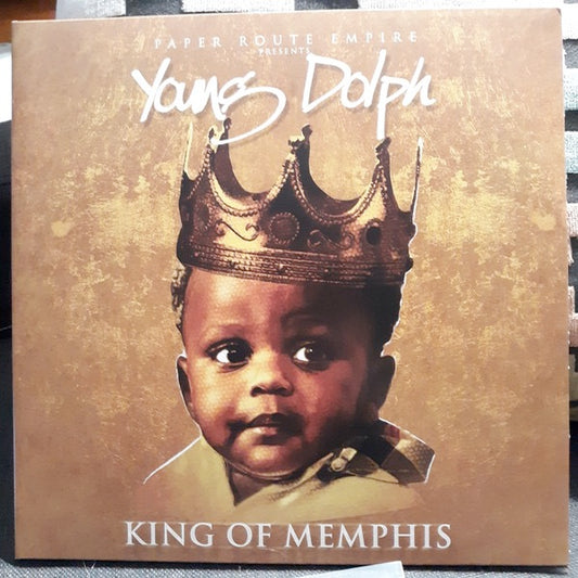 Image of Front Cover of 5133127E: LP - YOUNG DOLPH, King Of Memphis (Paper Route Empire; ERE317 RE-1, US 2023 Reissue, Gatefold, Gold Vinyl)   NEW/NEW