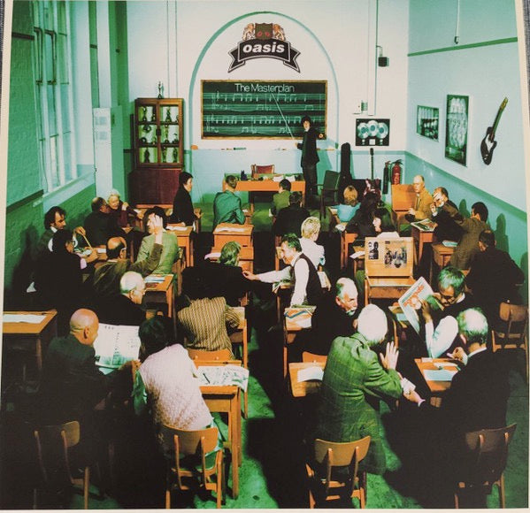 Image of Front Cover of 2xLP - VG/VG+ - OASIS, The Masterplan (Big Brother; RKIDLP109C, Worldwide 2023 Reissue, Gatefold, 2 Inners, Silver Vinyl), Stickered Sleeve,  - 3946253S