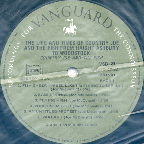 Image of Back Cover of 2044157S: 2xLP - COUNTRY JOE AND THE FISH, Life & Times Of - From Haight-Ashbury To Woodstock (Vanguard; VSD27/28, France 1970s Reissue, Gatefold, Dull Mid Green Label)   VG/VG+