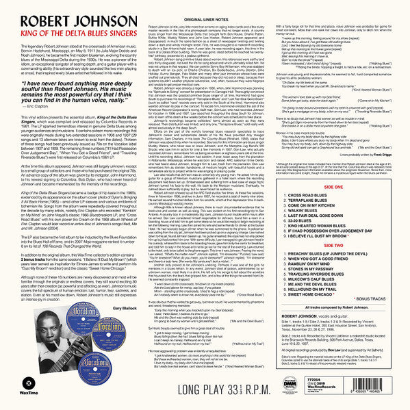 Image of Back Cover of LP - NEW/NEW - ROBERT JOHNSON, King Of The Delta Blues Singers (WaxTime; 772254, Europe 2019 Reissue, 180 Gram Vinyl), ,  - 2336193E