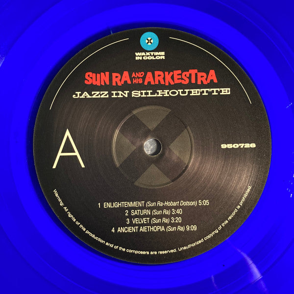 Image of Label Cover of LP - NEW/NEW - SUN RA AND HIS ARKESTRA, Jazz In Silhouette (WaxTime In Color; 950726, Europe 2022 Reissue, Blue Vinyl ), ,  - 2416417C