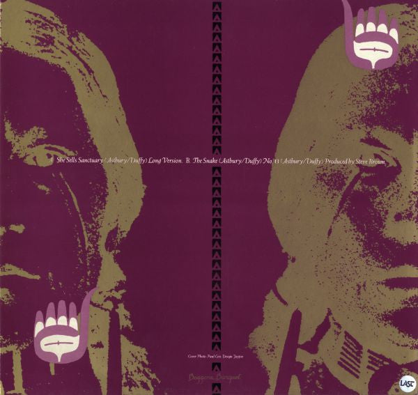 Image of Back Cover of 12" - VG/VG - THE CULT, She Sells Sanctuary (Long Version) (Beggars Banquet; BEG 135T, UK 1985, spine without text), Light marks, edge wear,  - 3446063S