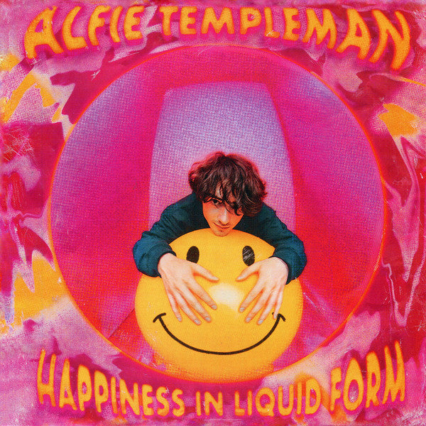 Image of Front Cover of 3514045C: 10" - ALFIE TEMPLEMAN, Happiness In Liquid Form (Chess Club ; CC099, UK 2020, Barcode stickered plastic sleeve, Pink and Yellow Splatter Vinyl)   EX/EX