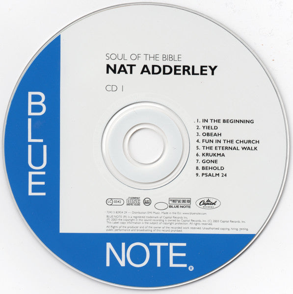 Image of Label Cover of 5133285E: CD - CANNONBALL ADDERLEY PRESENTS THE NAT ADDERLEY SEXTET* PLUS RICK HOLMES, Soul Of The Bible (Blue Note; 7243 5 825722 9, Europe 2003)   VG+/VG+