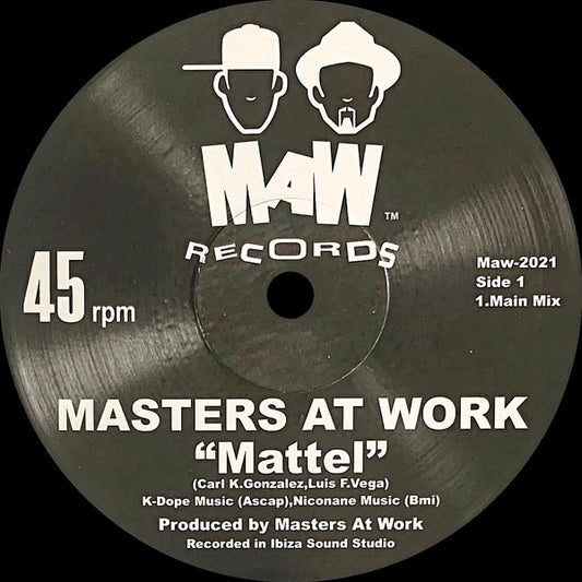 Image of Front Cover of 12" - VG/VG - MASTERS AT WORK, Mattel (MAW Records; Maw-2021, US 2021, Company Sleeve, Silver Vinyl), ,  - 3016027C