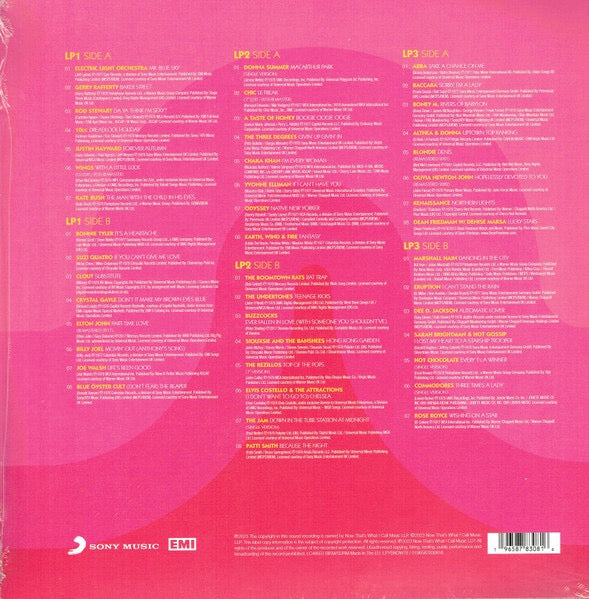 Image of Back Cover of 3xLP - VG+/VG+ - VARIOUS, Now Yearbook '78 (Sony Music; LPYBNOW78, UK 2023, Black Inners, Pink Vinyl), Strong VG+. Still in shrinkwrap, light wear to opening edge.,  - 3446071S