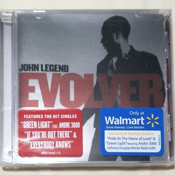 Image of Front Cover of 5233112E: CD - JOHN LEGEND, Evolver (Getting Out Our Dreams; 88697 13740 2, US 2008, Jewel Case) booklet has some wear to edges, disc has light hairline scratches, does not affect play  VG+/VG+