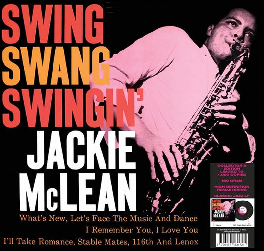 Image of Front Cover of 0114321C: LP - JACKIE MCLEAN, Swing, Swang, Swingin' (Rat Pack Records; BST 84024, France 2019 Reissue)   NEW/NEW