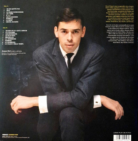 Image of Back Cover of 4134059E: LP - JACQUES BREL, L'Essentiel De Jacques Brel (French Connection; 490631, France 2020, Gatefold)   NEW/NEW