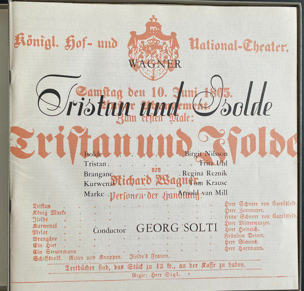 Image of Back Cover of 4023301E: 6xLP - WAGNER*, BIRGIT NILSSON, FRITZ UHL, REGINA RESNIK, TOM KRAUSE, ARNOLD VAN MILL, GEORG SOLTI CONDUCTING THE VIENNA PHILHARMONIC ORCHESTRA*, Tristan Und Isolde (Decca; SET 204-8, UK , Box Set, Booklet)   VG/VG+