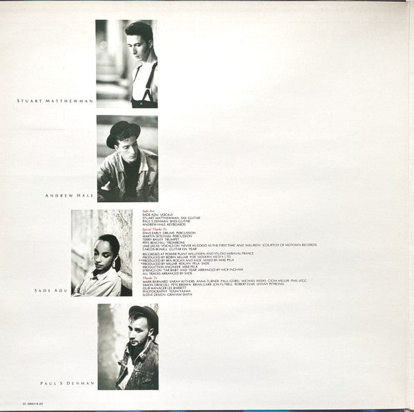 Image of Back Cover of 4644215S: LP - SADE, Promise (Epic; EPCCL 43 733 5, Netherlands 1985, Gatefold, White title on front sleeve) Edgewear.   VG/VG+