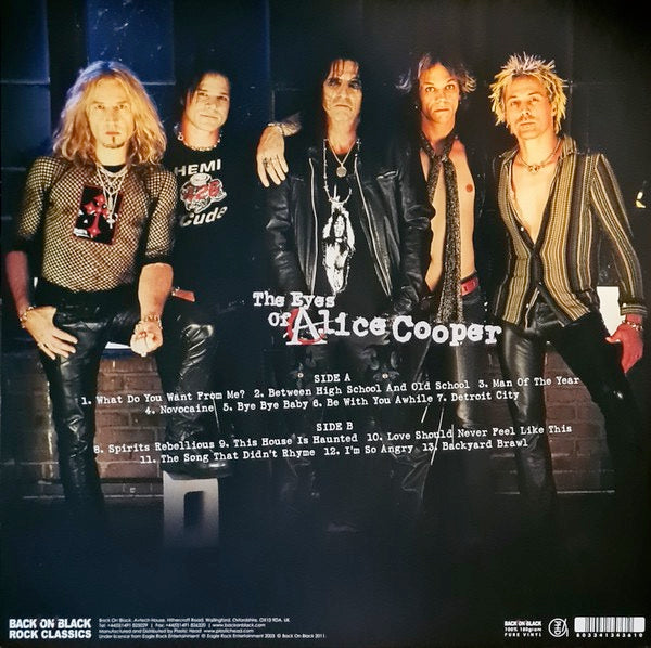 Image of Back Cover of 0124207E: LP - ALICE COOPER, The Eyes Of Alice Cooper (Back On Black; RCV061LP, UK 2011 Reissue, Gatefold, White Vinyl)   VG+/VG+