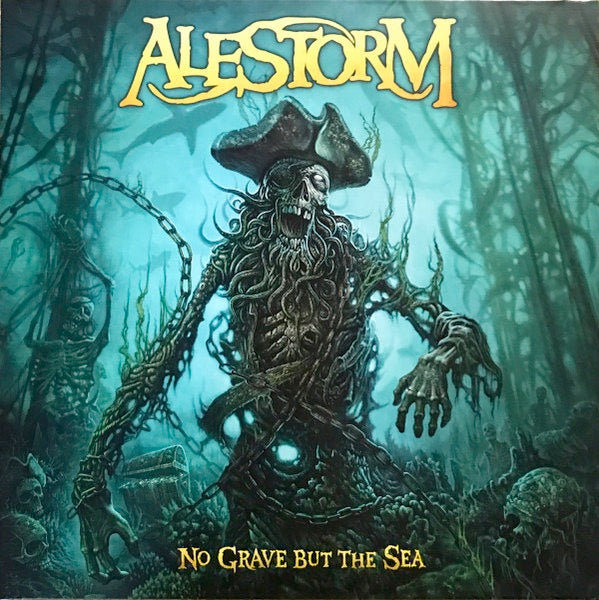 Image of Front Cover of 0124210E: LP - ALESTORM, No Grave But The Sea (Napalm Records; NPR 704 VINYL, USA & Europe 2017, Gatefold, Inner, Scottish Folk/Power/Pirate Metal, Black Vinyl)   VG+/VG+