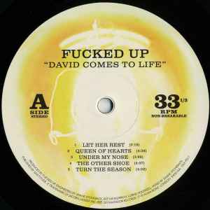 Image of Label Cover of LP - VG+/VG+ - FUCKED UP, David Comes To Life (Matador; OLE-952-1, US 2000s Reissue, Gatefold, Insert, Print, US vinyl pressing with London address), ,  - 3646135S